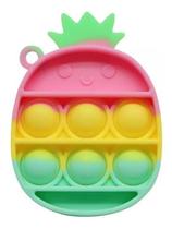 Pop It Fidget Toy Pop Bubble Mini Chaveiro Abacaxi Rainbow