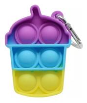 Pop It Fidget Toy Pop Bubble Mini Chaveiro Cup Cake Roxo