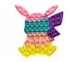 Pop It Fidget Toy Pop Bubble Pikachu Cores Chiclete Pokémon