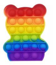 Pop It Fidget Toy Pop Bubble Sensorial Ursinho Rainbow Pop It Fidget Toy Pop Bubble Sensorial Ursinho Rainbow