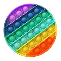 Pop It Fidget Toy, Push Pop Bubble Sensorial Ant Stress Colorido Redondo