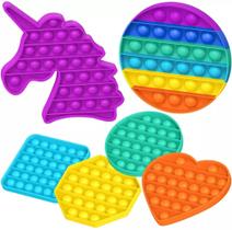 Pop It Fidget Toys Brinquedo Anti Stress Sensorial Colorido - popit