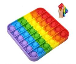 Pop It Fidget Toys Quadrado Colorido Brinquedo Anti Stress