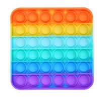Pop It Fidget Toys Quadrado Colorido Brinquedo Anti Stress