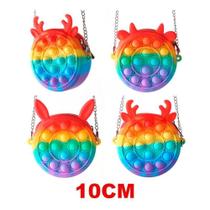 Pop It Mini Bolsa Infantil Rainbow Bag Porta Moedas Fidget Toy Empurre Bolha Anti Stress 10 CM - om