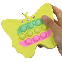 Pop It Mini Game Borboleta Interativo 4 Modos Som Luz Jogo Ansiedade Anti Estresse Relaxante Fidget Sensorial Portatil