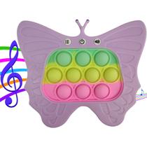 Pop It Mini Game Borboleta Interativo Luz Som 4 Modos Jogo Ansiedade Anti Estresse Relaxante Portatil Crianças Toys