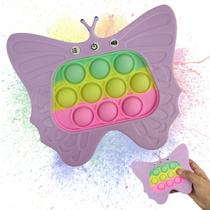 Pop It Mini Game Interativo Borboleta 4 Modos Som Luzes Jogo Anti Estresse Ansiedade Relaxante Crianças Toys