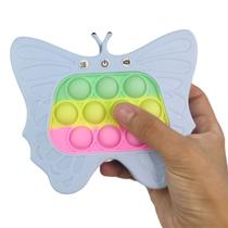 Pop It Mini Game Interativo Borboleta Jogo Som Luzes Fidget Sensorial Relaxante Ansiedade Anti Estresse Portatil Criança Toys