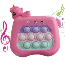 Pop It Mini Game Interativo Unicornio 4 Modos Luzes Som Ansiedade Anti Estresse Relaxante Portatil Criança Toys Fodget Sensorial