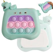 Pop It Mini Game Interativo Unicornio 4 Modos Luzes Som Divertido Relaxante Anti Crianças Toy