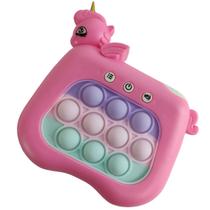 Pop It Mini Game Interativo Unicornio Luz Som 4 Modos Anti Estresse Relaxante Fidget Sensorial Criança Toys Portatil
