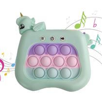 Pop It Mini Game Interativo Unicornio Luz Som Relaxante Anti Estresse Ansiedade Relaxante Fidget Sensorial Toys Criança