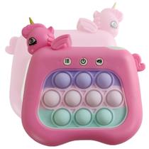 Pop It Mini Game Interativo Unicornio Som Luzes 4 Modos Fidget Sensorial Relaxante Anti Estresse Crianças Toys Portatil