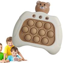 Pop It Mini Game Luzes Som Ursinho Criança Fidget Interativo Sensorial Anti Estresse Ansiedade Portatil