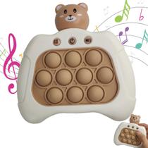Pop It Mini Game Luzes Som Ursinho Criança Urso Interativo Fidget Anti Estresse Ansiedade Relaxa