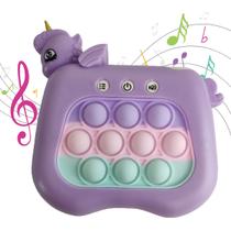 Pop It Mini Game Som Luzes Unicornio 4 Modos Interativo Anti Estresse Relaxante Fidget Sensorial Criança Toys Jogo