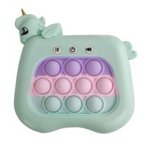 Pop It Mini Game Unicornio 4 Modos Som Luzes Interativo Portatil Anti Estressse Relaxante Criança Toys