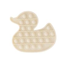 Pop It Pato Sensorial Silicone Branco - Fidget