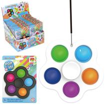 Pop It Spinner Fidget Brinquedo Anti Stress Sensorial Branco - DM Toys
