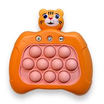 Pop-it Tigre Mini Gamer Console Anti Stress Eletrônico Atualizado Musical com Luzes e Som