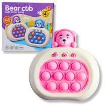 Pop It Urso Bear Cub Fast Push Game Anti Stress 12,5x11x5,5 Multicolorido