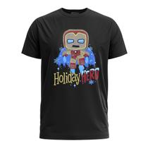 Pop! Tees Camiseta - Marvel Holiday - Iron Man Gingerbread - Tam. M