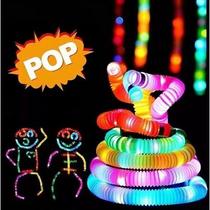 Pop Tube Tubo Com Led Fidget Toy Descompressão Sensorial Anti Stress