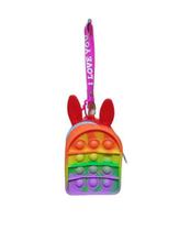 PopIt Porta Niquel Moedas Chaveiro Alça Silicone Pop it