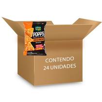 Popps Chips De Pipoca Queijo Nacho Sem Glúten Roots To Go contendo 24 pacotes de 35g cada