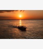 Pôr do sol na Baía do Guajará