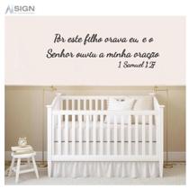 Por esse filho(a) Orava Eu, e o Senhor Ouviu a Minha Oração. Frase em MDF Por esse filho(a) Orava Eu, e o Senhor Ouviu a Minha Oração. Frase em MDF