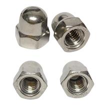 Porca Calota Em Inox 304 - M6 Polido, Kit 50 Unidades Porca Calota Em Inox 304 - M6 Polido, Kit 50 Unidades