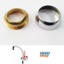 Porca Com Canopla Cromado para Aperto Cartucho Monocomando Lorenzetti 2257C71 - T251