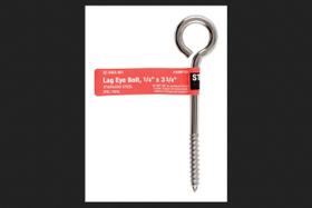 Porca de aço inoxidável Lag Eye Bolt Hampton de 6 mm x 10 cm