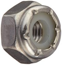 Porca de nylon de aço inoxidável Nuts Hillman 10-32, pacote com 100