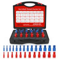 Porca e parafuso Thread Checker Giwaelro, 26 peças com estojo