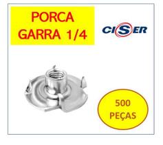 Porca Garra 1/4 Unc Zincada - 500 Peças