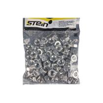 Porca Inox Sextavada Pacote Stein 1/4" Pacote 100 Peças Stein