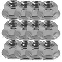 Porca M10 sextavada com flange 100 unidades chave 14mm