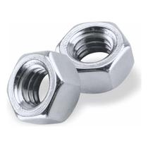 Porca sextavada 3/8" zincado branco - 10 peças