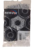 Porca Sextavada Zincada 1/8 x 1/4 New-Fix Pacote 1000pçs Porca Sextavada Zincada 1/8 x 1/4 New-Fix Pacote 1000pçs