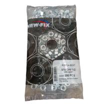 Porca Sextavada Zincada 5/16 x 1/2 New-Fix Pacote 200pçs