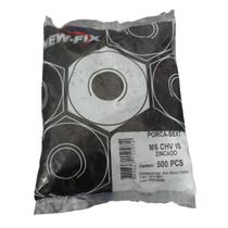 Porca Sextavada Zincada M6 Chave 10 New-Fix Pacote 500pçs Porca Sextavada Zincada M6 Chave 10 New-Fix Pacote 500pçs