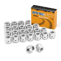 Porcas abertas de zinco Nuts Dynofit M14x1.5, 24 unidades, 19 mm, hexagonal