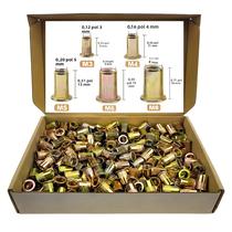 Porcas De Rebitagem De Aço Carbono Galvanizado Com Cabeça Plana M3 M4 M5 M6 M8