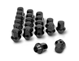Porcas de roda Dynofit M14x1.5 pretas 20 unidades com 3,8 cm de altura