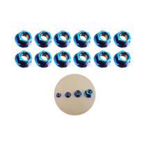 Porcas Hexagonais De Bloqueio Vibrantes Azuis 12pcs Aço Inoxidável M5 M6 M8 M10 Para Motocicleta