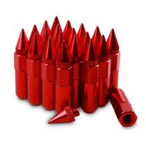 Porcas pontiagudas para jantes EZPROIT M12X1.5 Alumínio 20 PCS 60 MM vermelhas
