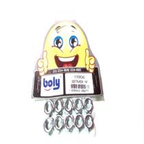 Porcas Sextavadas Zincadas 1/4" Kit 10 PÇS - Boly - Ref. 277